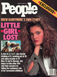 Drew Barrymore on the cover of People